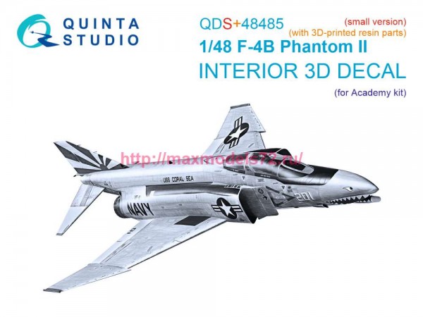 QDS+48485   3D Декаль интерьера для F-4B Phantom II (Academy) (малая версия) (с 3D-печатными деталями) (thumb85108)